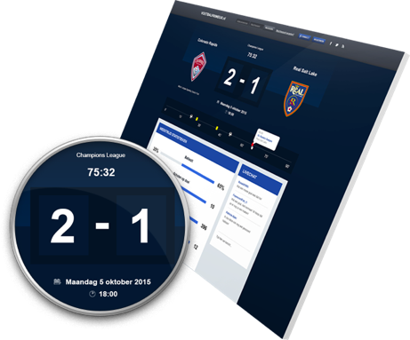 Livescore van iedere wedstrijd